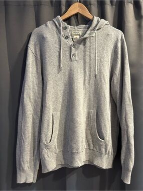 Men’s large gray cotton hoodie sweater